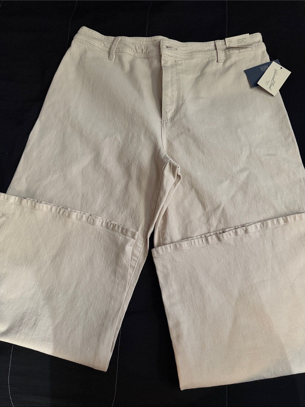 Universal Thread Cream High-Rise Sailor Wide Leg Jeans